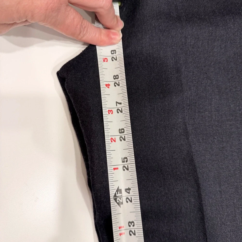 John Alexander Mens Dark Navy 100% Pure Wool Flat Front Pants Made in USA 32x28